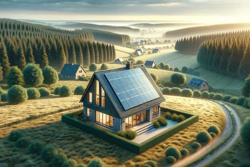 Huis met zonnepanelen